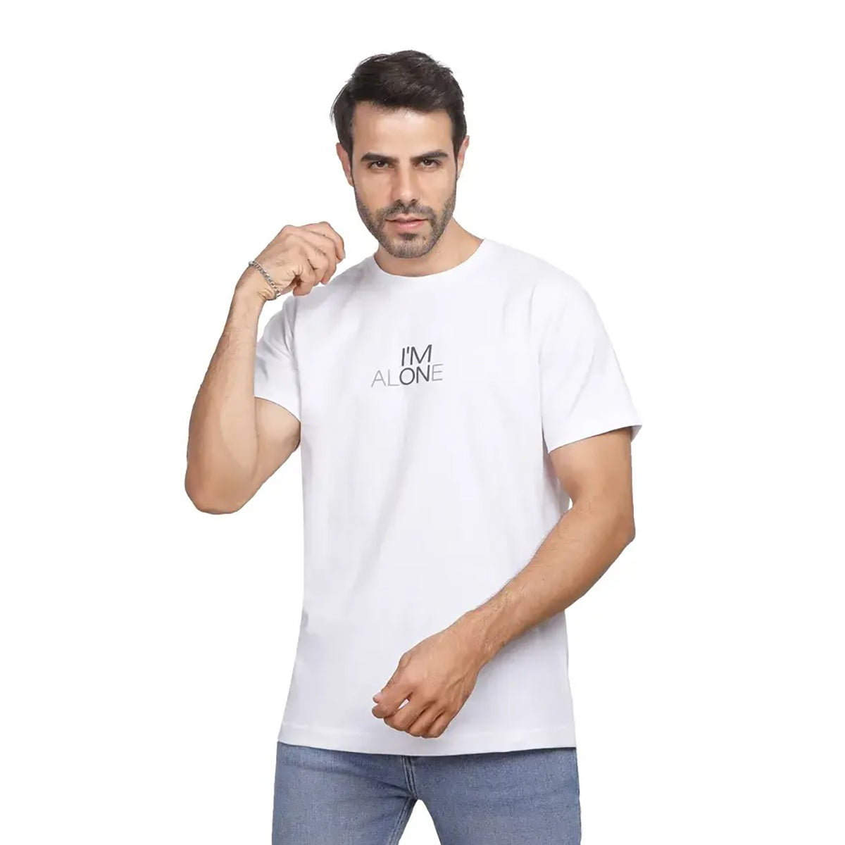 Coup  – Text Print T-Shirt with Short Sleeves