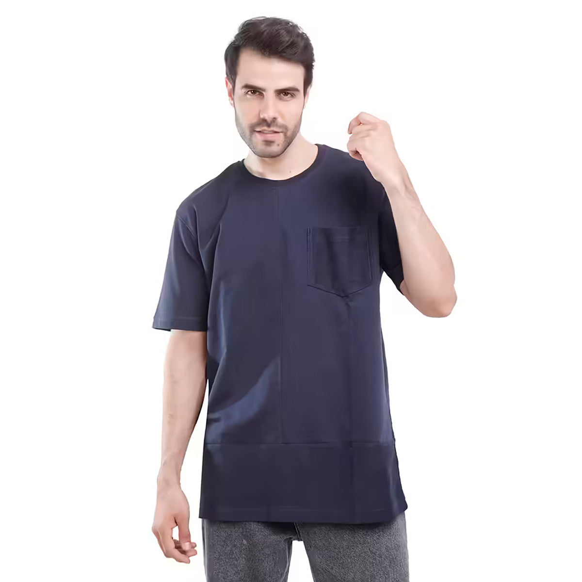 Coup – Texture Solid T-Shirt For Men with Pocket
