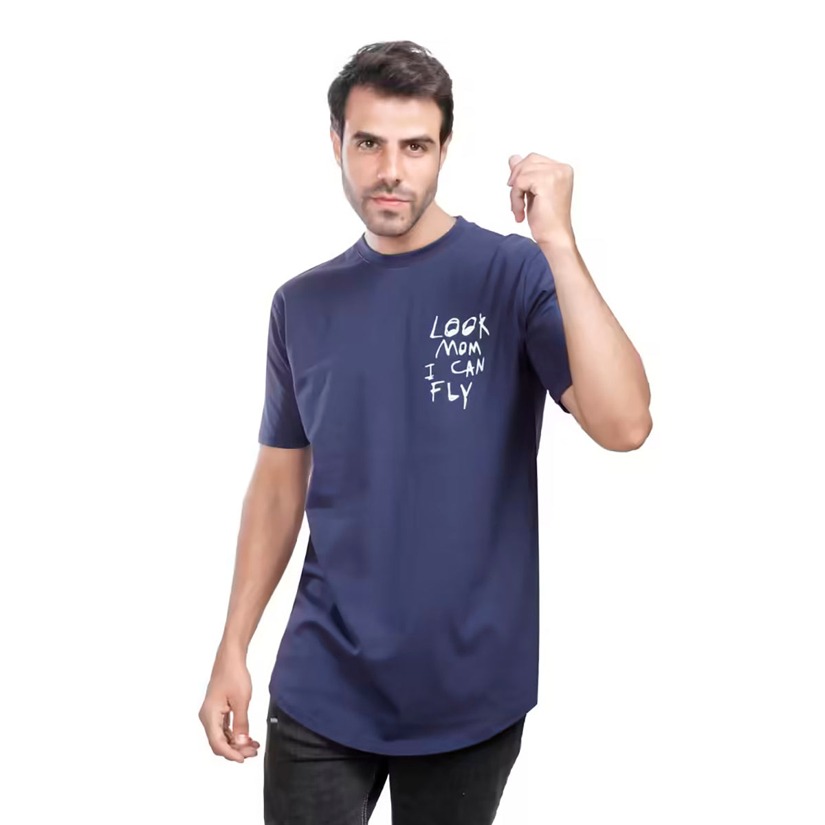Coup – Text Print T-Shirt with Short Sleeves