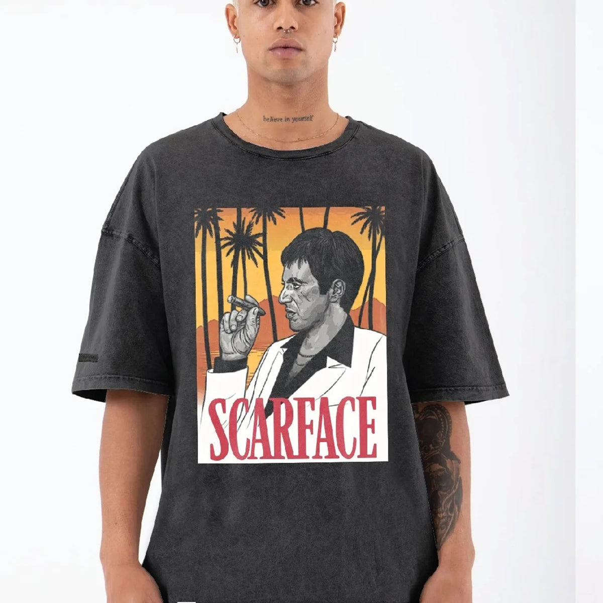 Coup – Scarface Oversize Printed Cotton T-Shirt