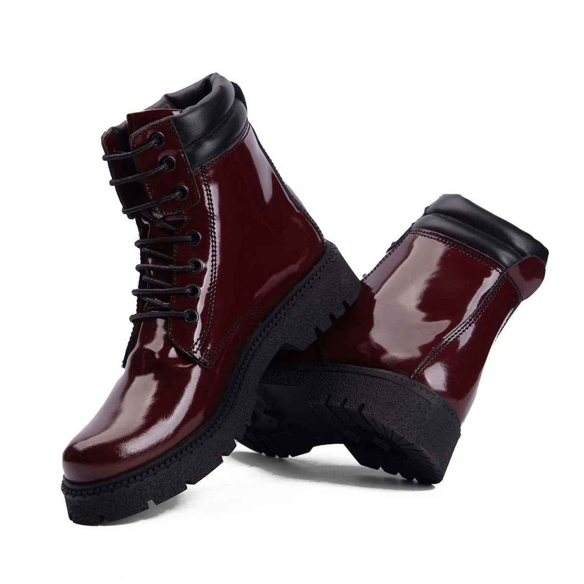 Brio - Burgundy Enigma Natural Leather Lace Up Boot