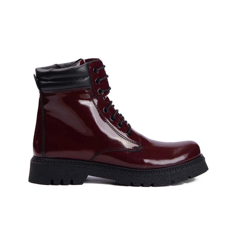 Brio - Burgundy Enigma Natural Leather Lace Up Boot