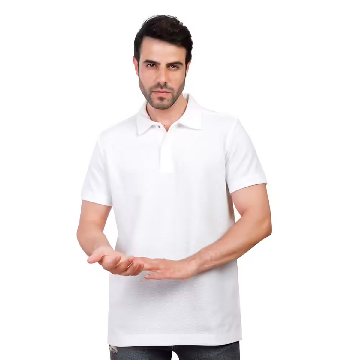 Coup – Solid Polo-Shirt with Short Sleeves