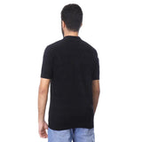 Coup – Textured Polo Neck T-shirt – Regular Cut