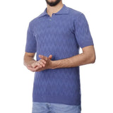 Coup – Textured Polo Neck T-shirt – Regular Cut