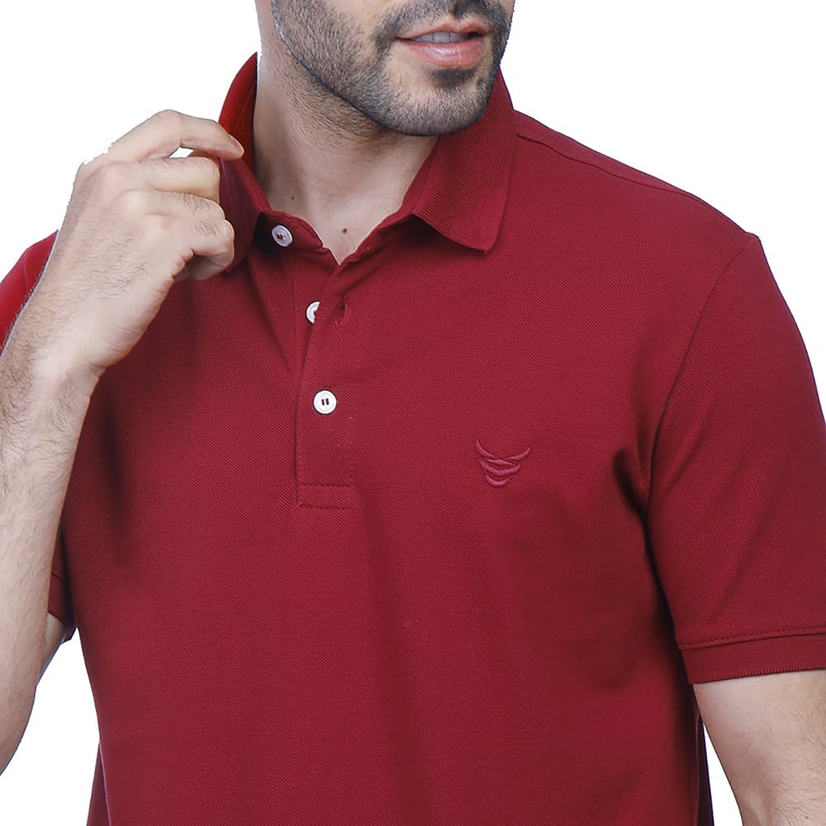 Coup – Solid Polo-shirt with Short Sleeves