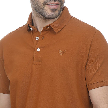 Coup – Solid Polo-shirt with Short Sleeves