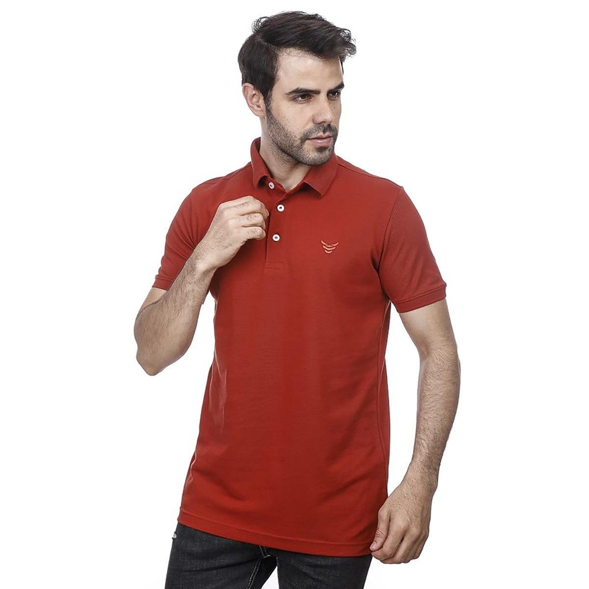 Coup – Solid Polo-shirt with Short Sleeves
