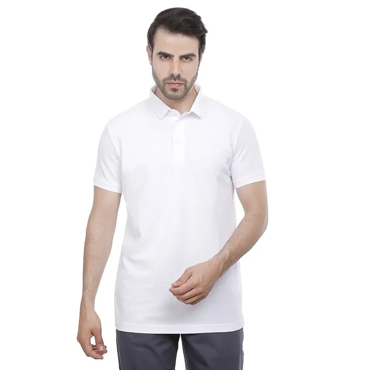 Coup – Solid Polo-shirt with Short Sleeves