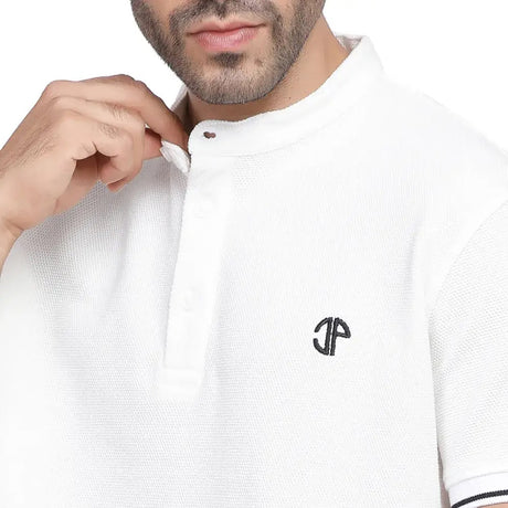 Coup – Men’s Polo Neck T-Shirt – Short Sleeve, Button Closure, Logo