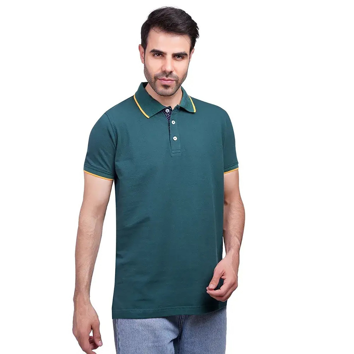 Coup – Solid Polo-shirt with Short Sleeves
