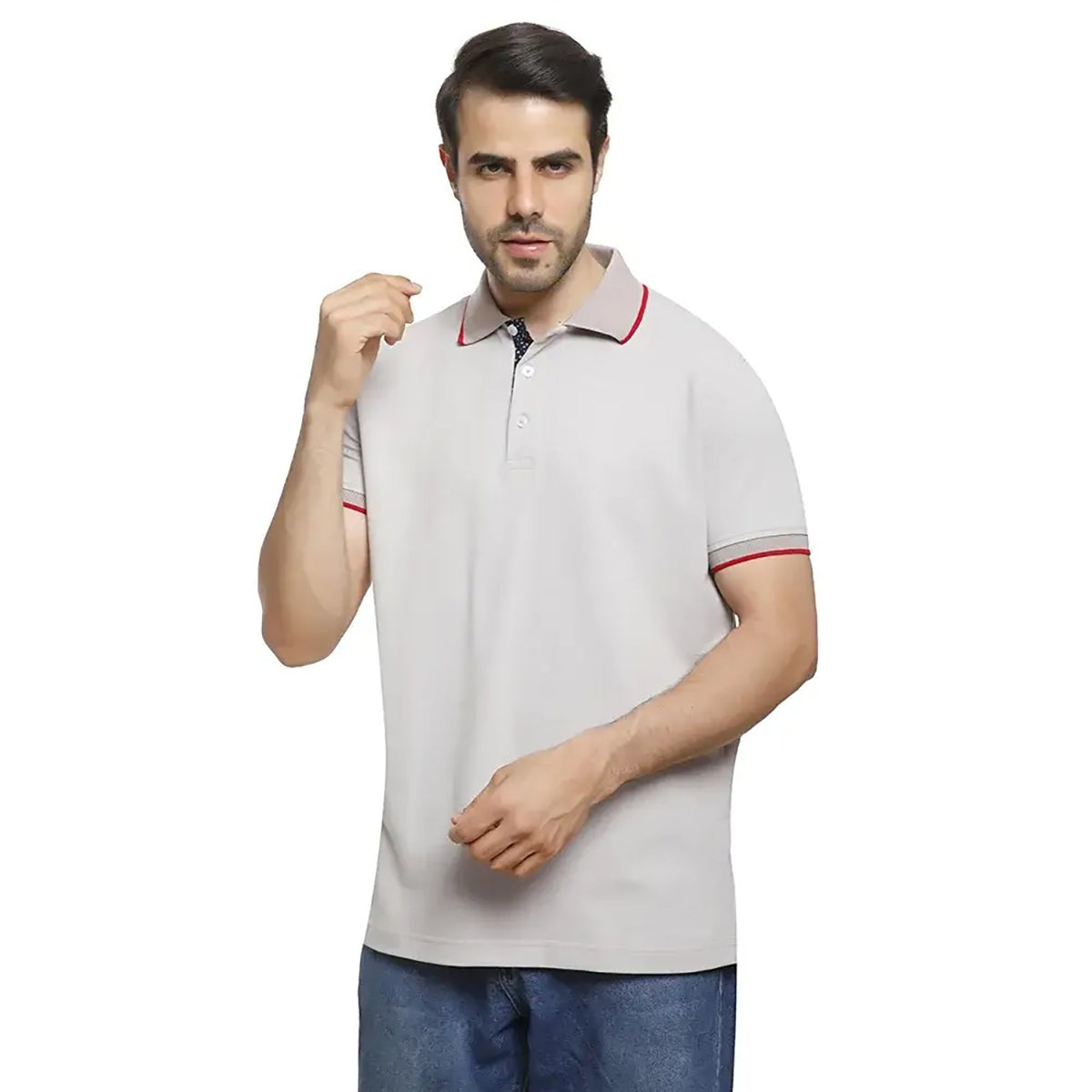 Coup – Solid Polo-shirt with Short Sleeves