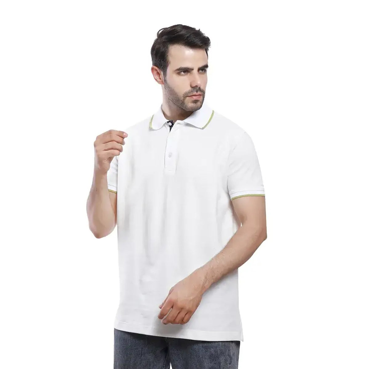 Coup – Solid Polo-shirt with Short Sleeves