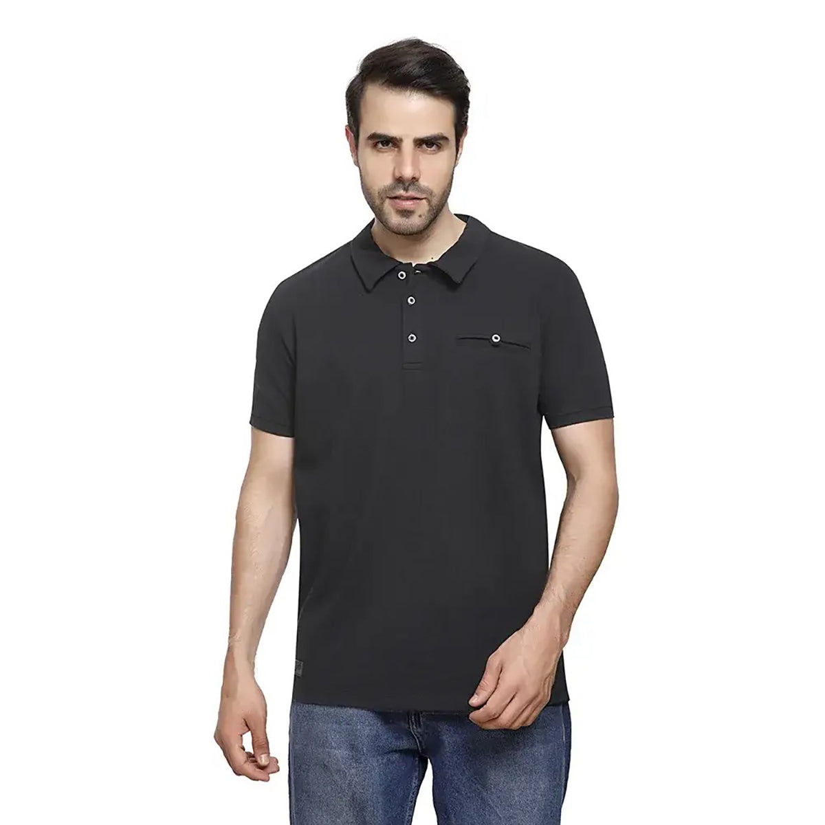 Coup – Solid Polo-Shirt with Short Sleeves
