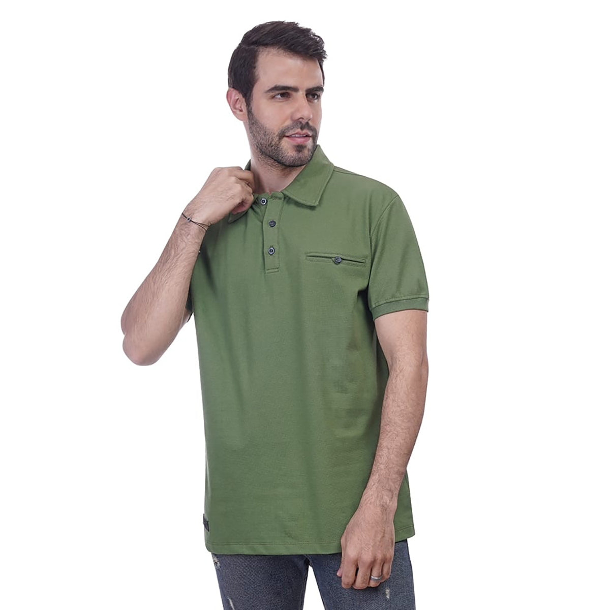 Coup – Solid Polo-Shirt with Short Sleeves