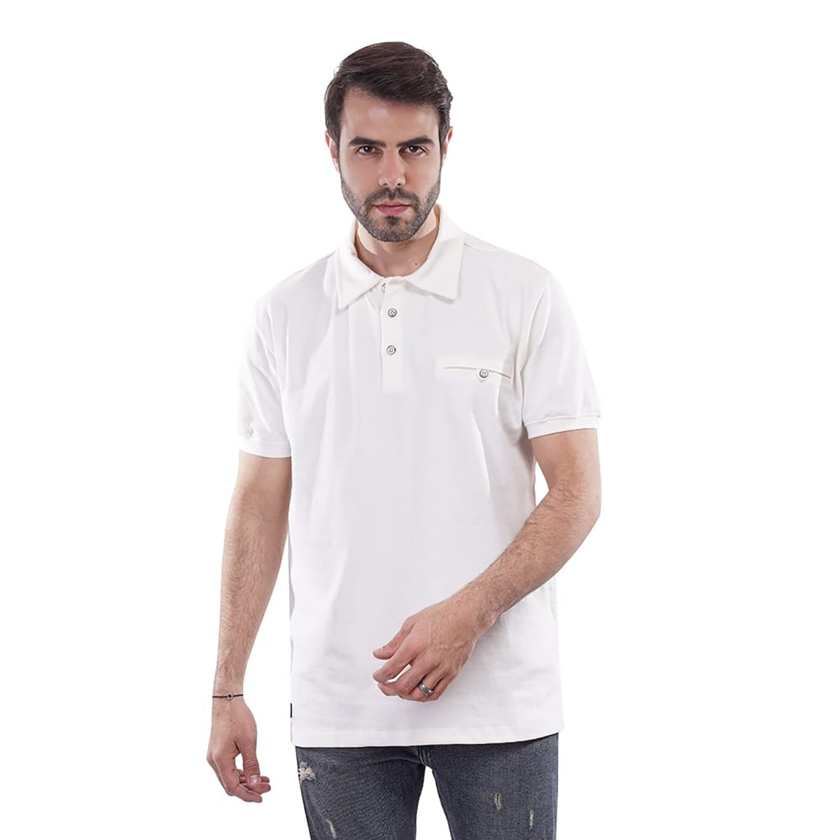 Coup – Solid Polo-Shirt with Short Sleeves