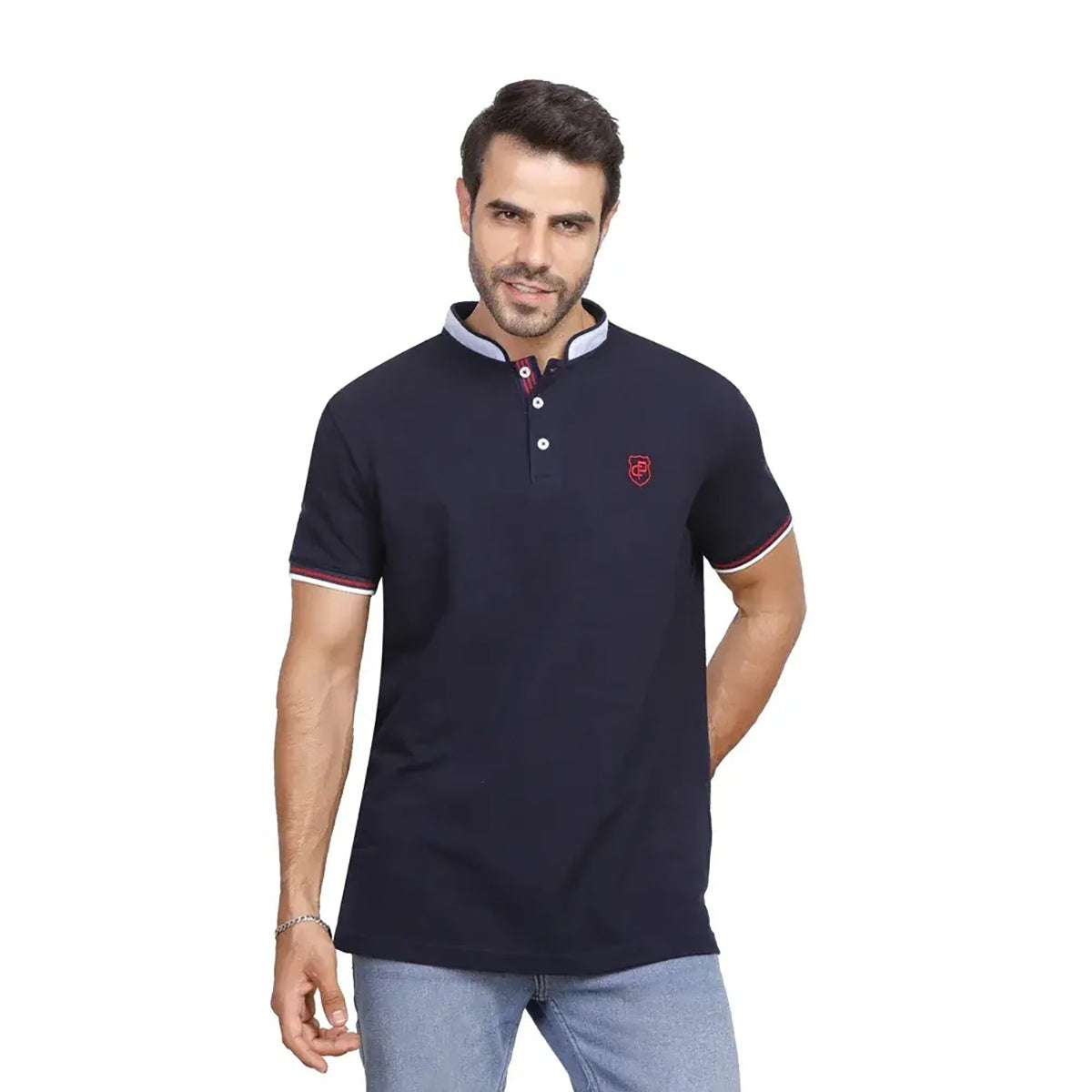 Coup – Regular Fit Polo-Shirt with Embroidered Details