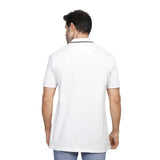 Coup – Men’s White Polo-Shirt with Short Sleeves and Logo Details