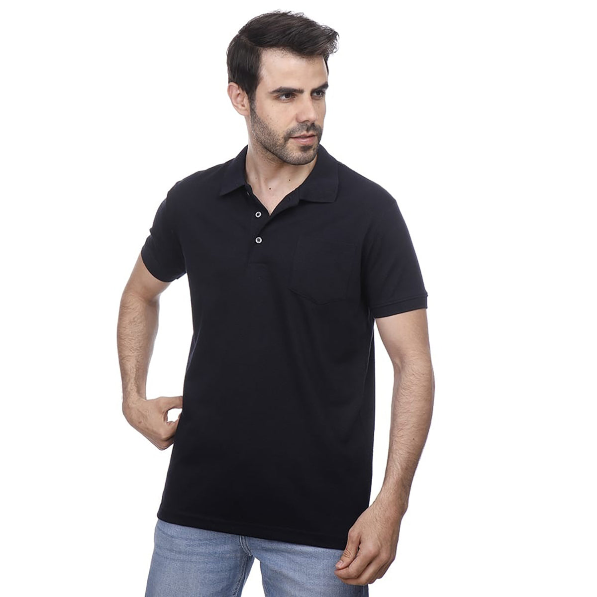 Coup – Plain short sleeve polo shirt with pocket