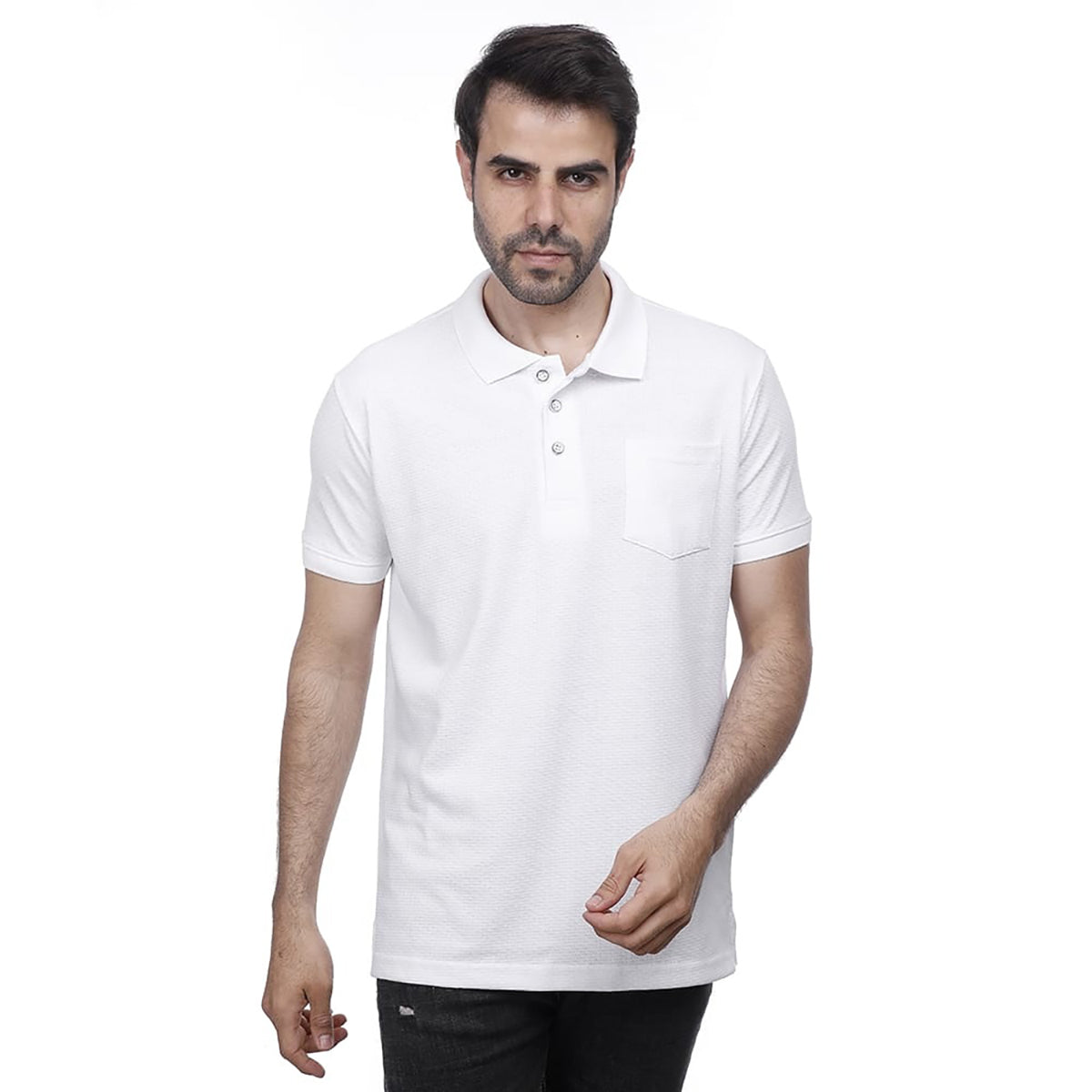 Coup – Plain short sleeve polo shirt with pocket