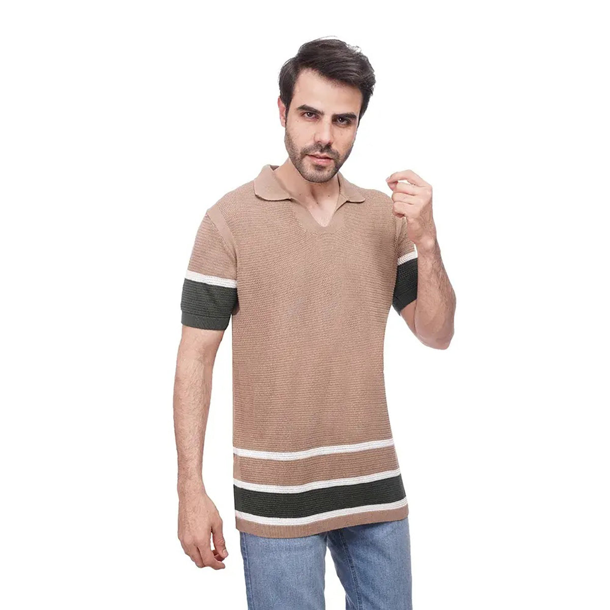 Coup – Stripped Polo-Shirt with Short Sleeves