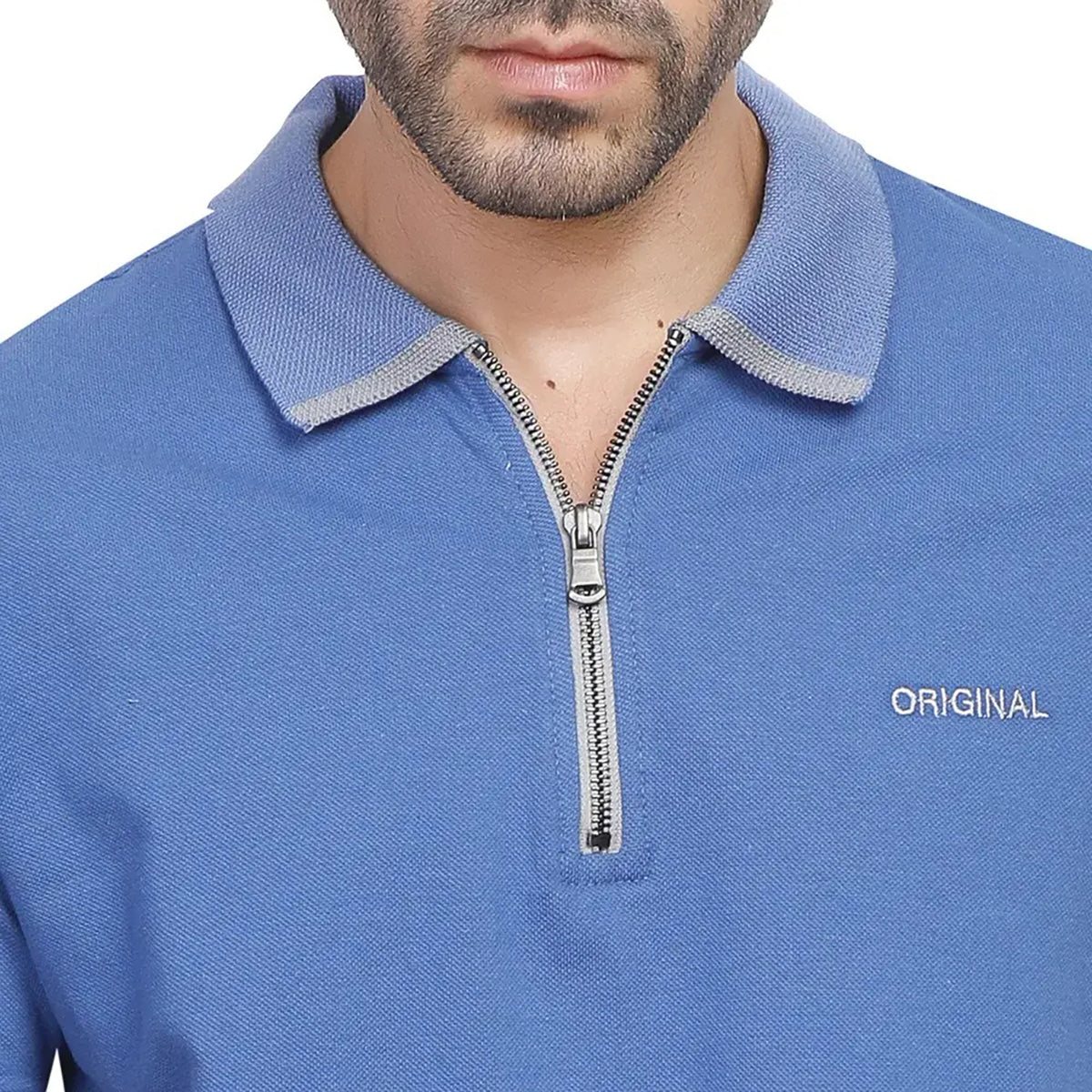 Coup – Men’s Regular Fit Zippered Polo-Shirt