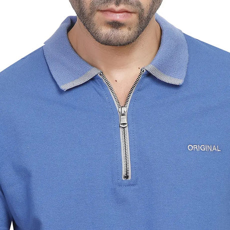 Coup – Men’s Regular Fit Zippered Polo-Shirt