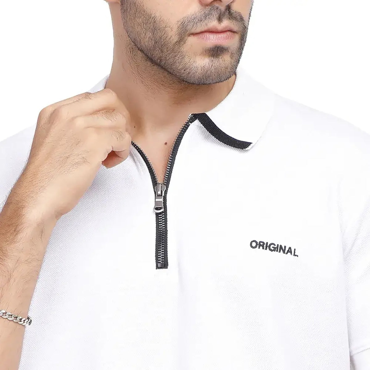 Coup – Men’s Regular Fit Zippered Polo-Shirt