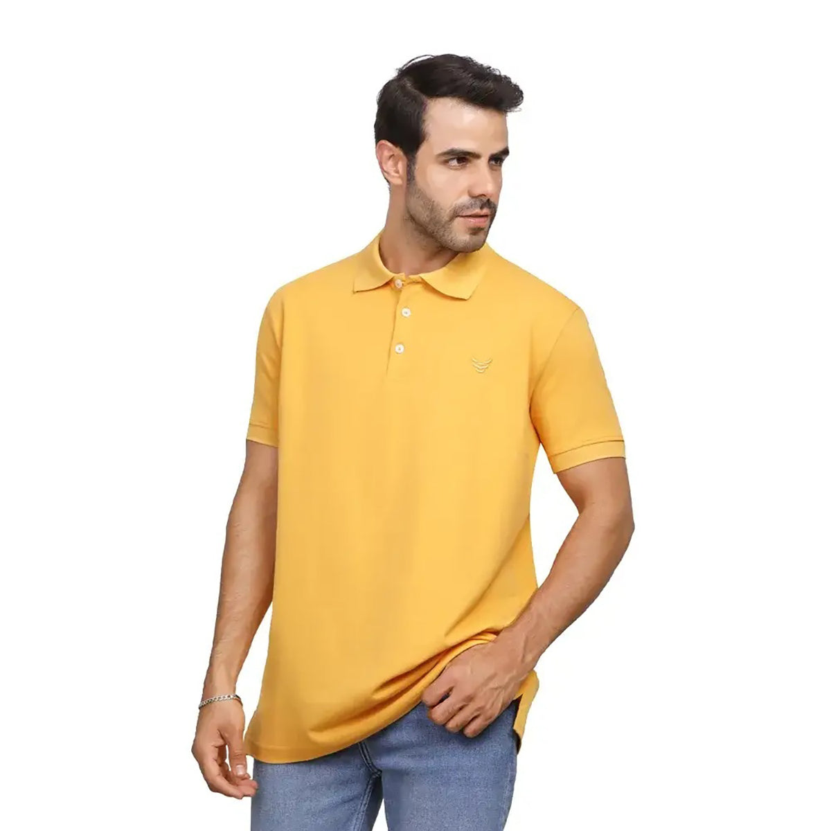 Coup – Men’s Polo Neck T-shirt with Logo Embroidery Details