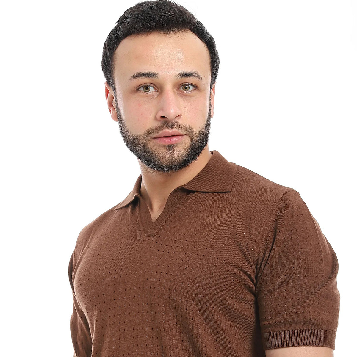 Coup – Men’s Woven Polo Neck T-Shirt