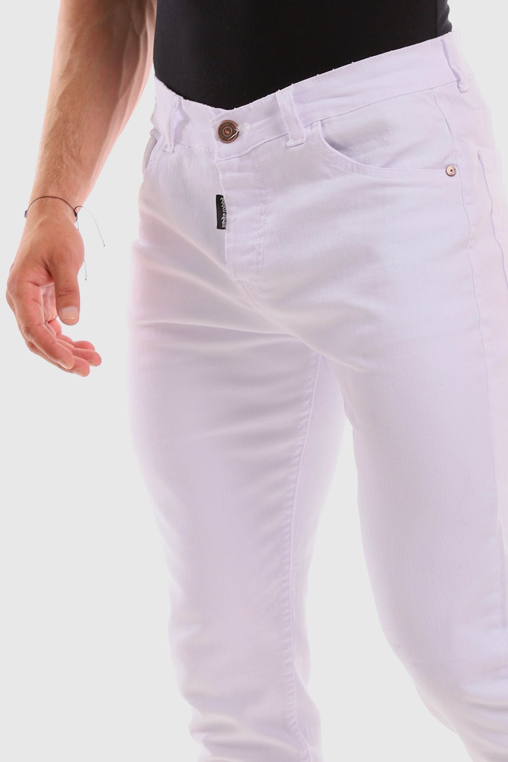 White Rabbit - Pockets Plain Slim Fit Jeans Pants