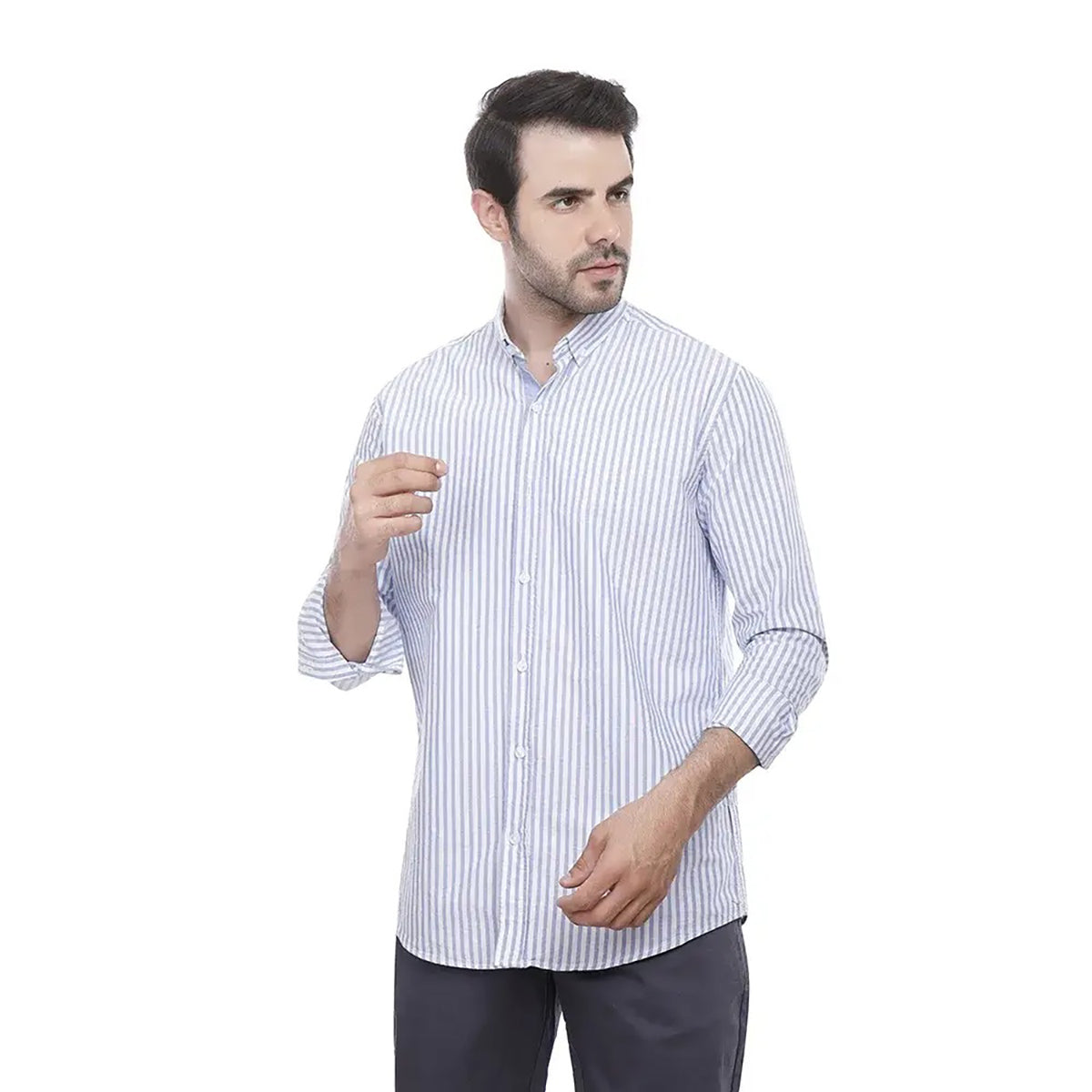 Coup – Vertical Stripe Button Down Shirt
