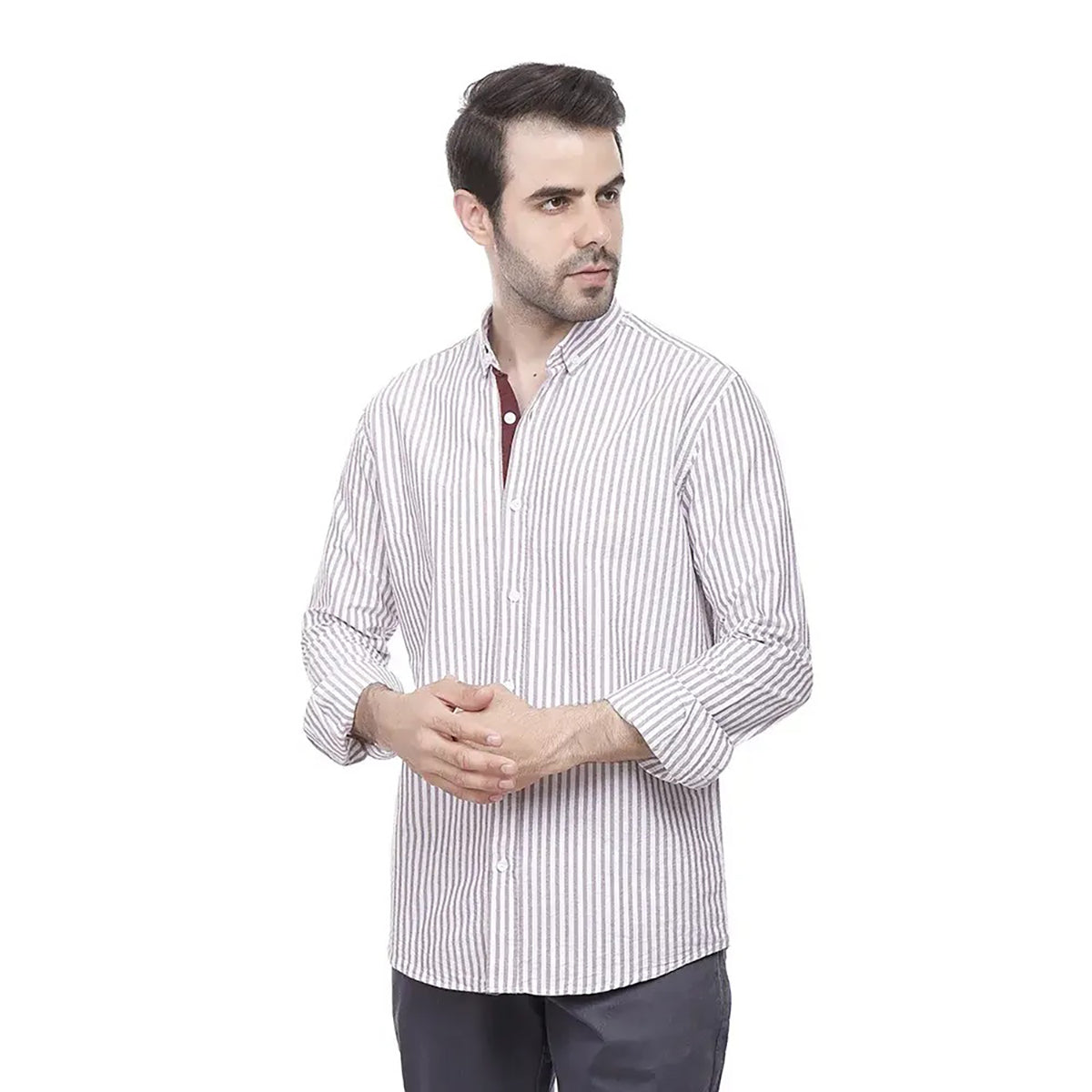 Coup – Vertical Stripe Button Down Shirt
