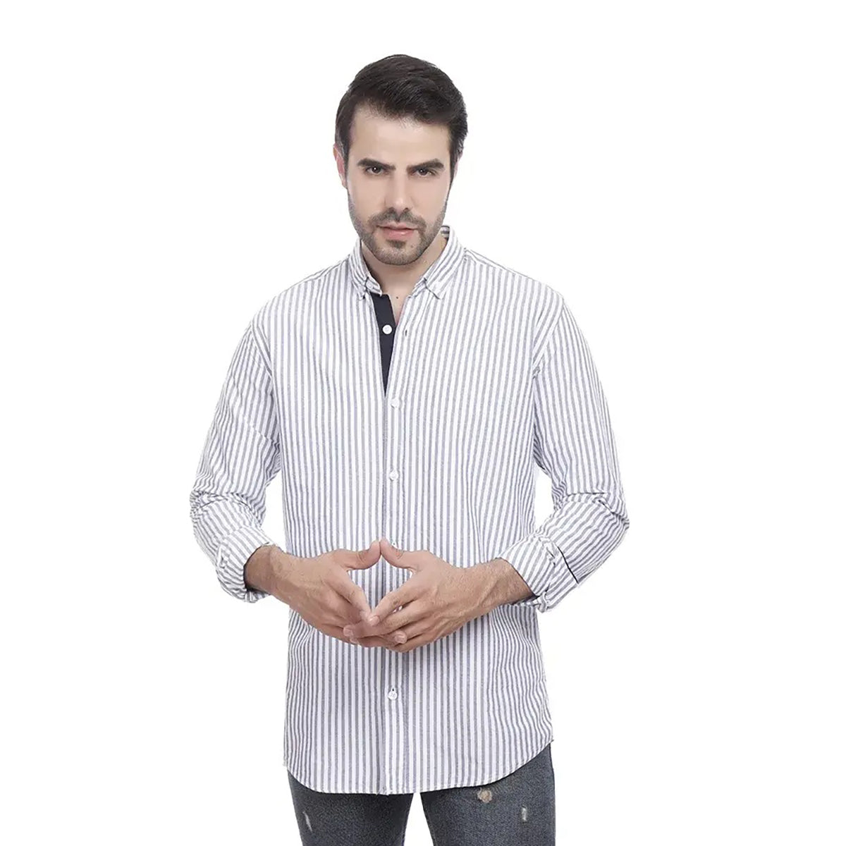 Coup – Vertical Stripe Button Down Shirt