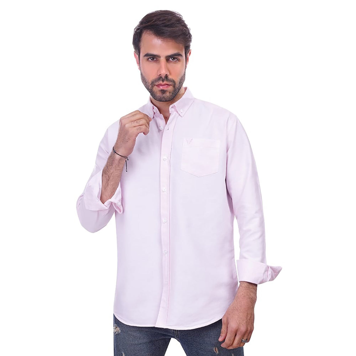 Coup – Solid Shirt with Long Sleeves and Pocket Detail