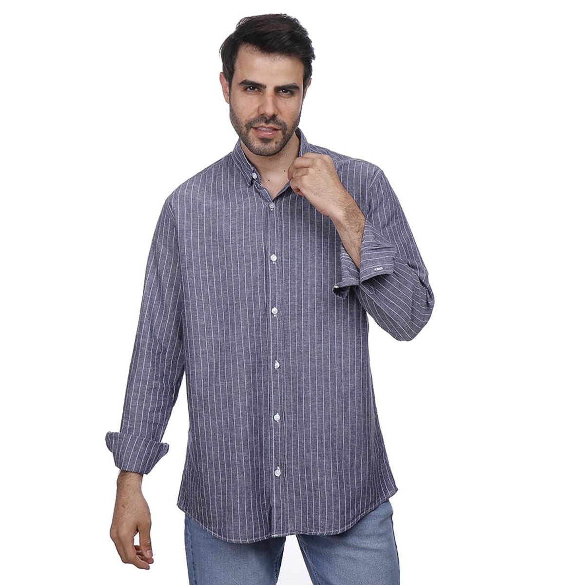 Coup – Vertical Stripe Button Down Shirt