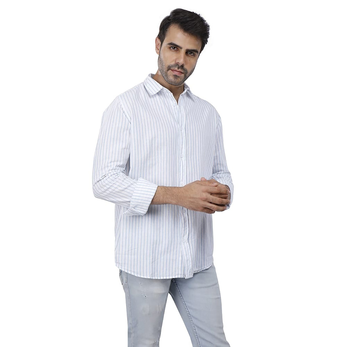 Coup – Vertical Stripe Button Down Shirt