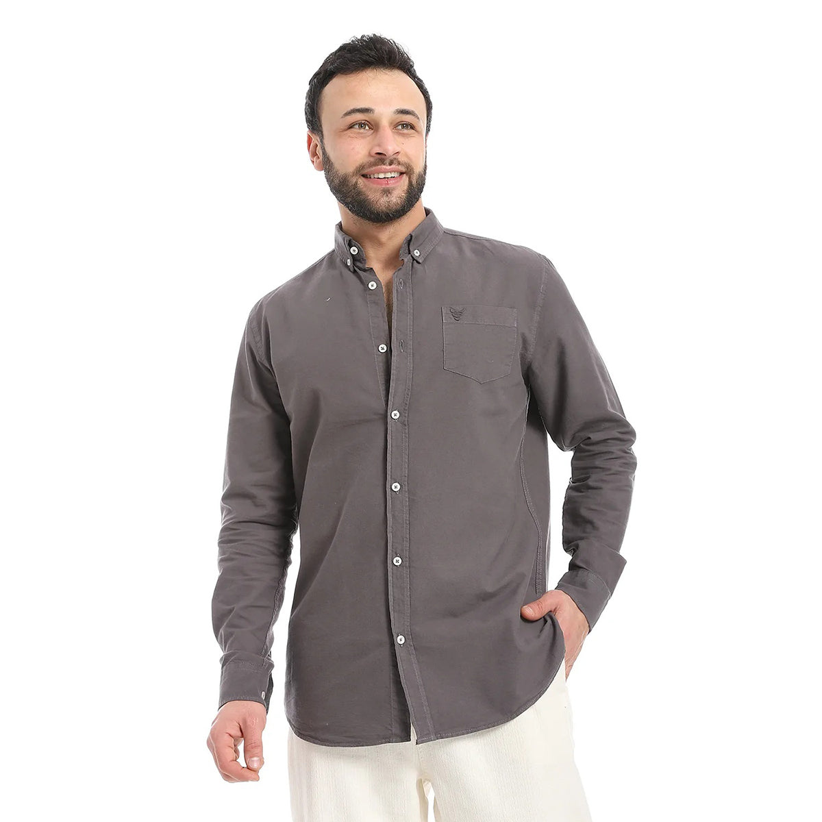 Coup – Men’S Regular Fit Embroidery Detailed Shirt