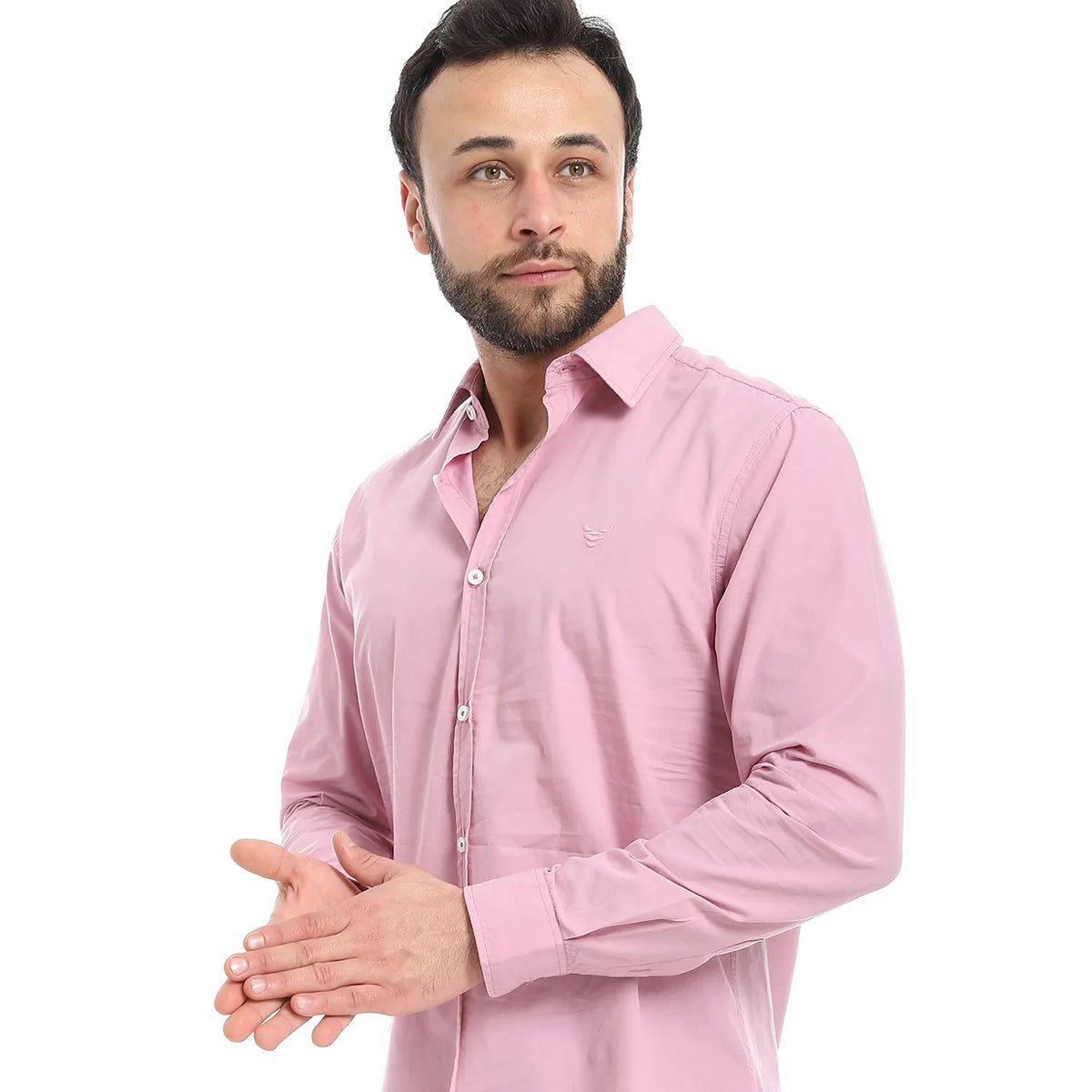 Summer  – Men’S Regular Fit Smart Plain Shirt