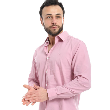 Summer  – Men’S Regular Fit Smart Plain Shirt