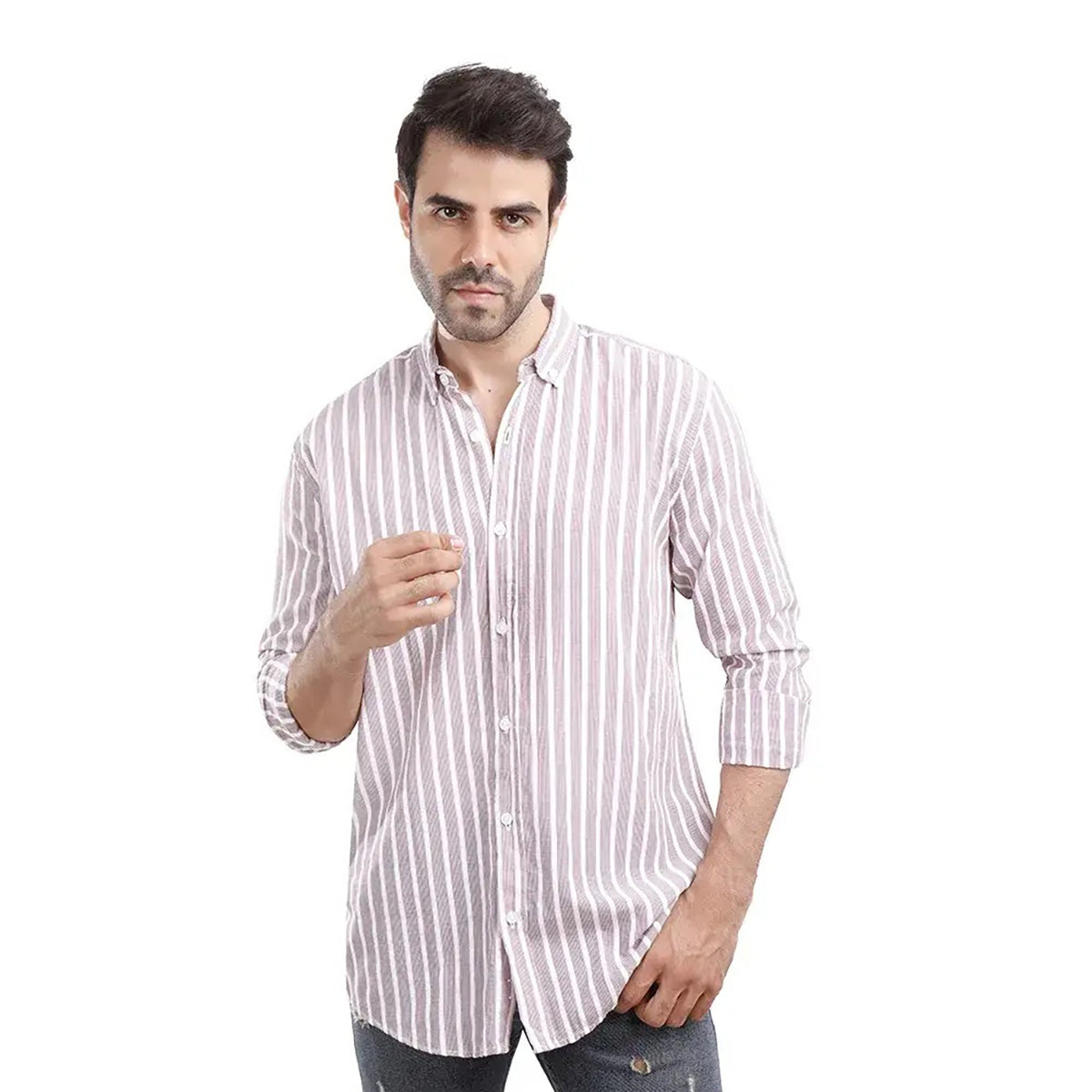 Coup – Vertical Stripe Button Down Shirt