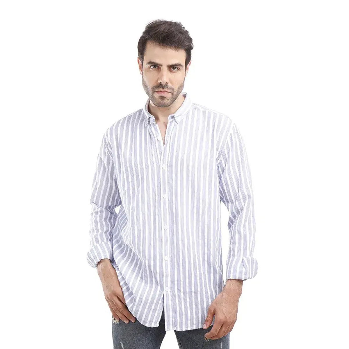 Coup – Vertical Stripe Button Down Shirt