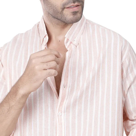 Coup – Modern Regular Fit Striped Men’s Shirt – Long Sleeve Collar, Buttoned