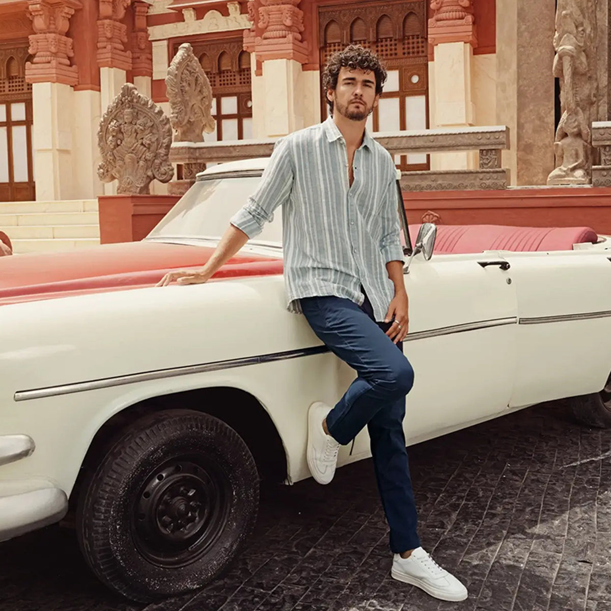 Coup – Vertical Stripe Button Down Shirt
