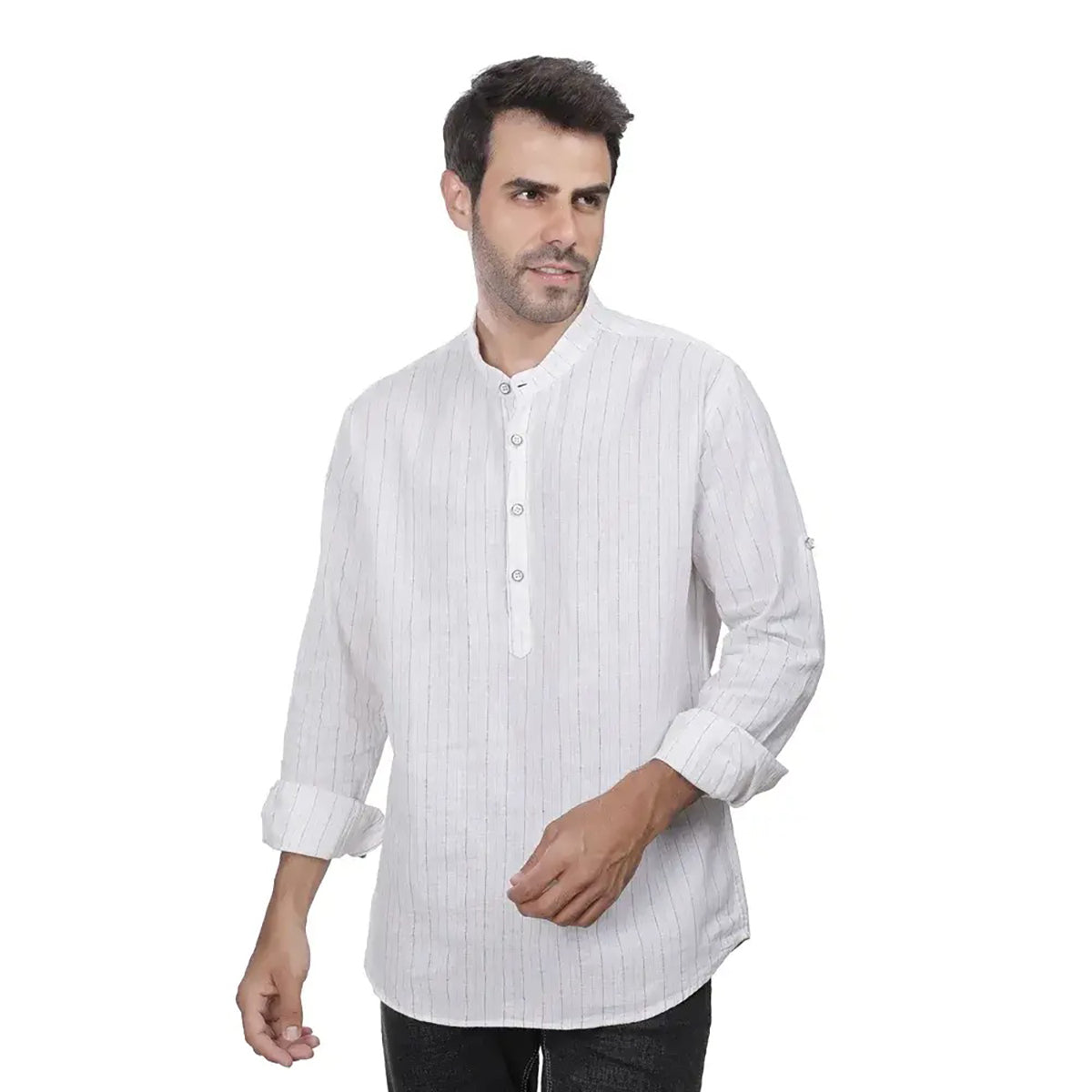 Coup – Regular Fit Dressing Mandarin Collar Shirt