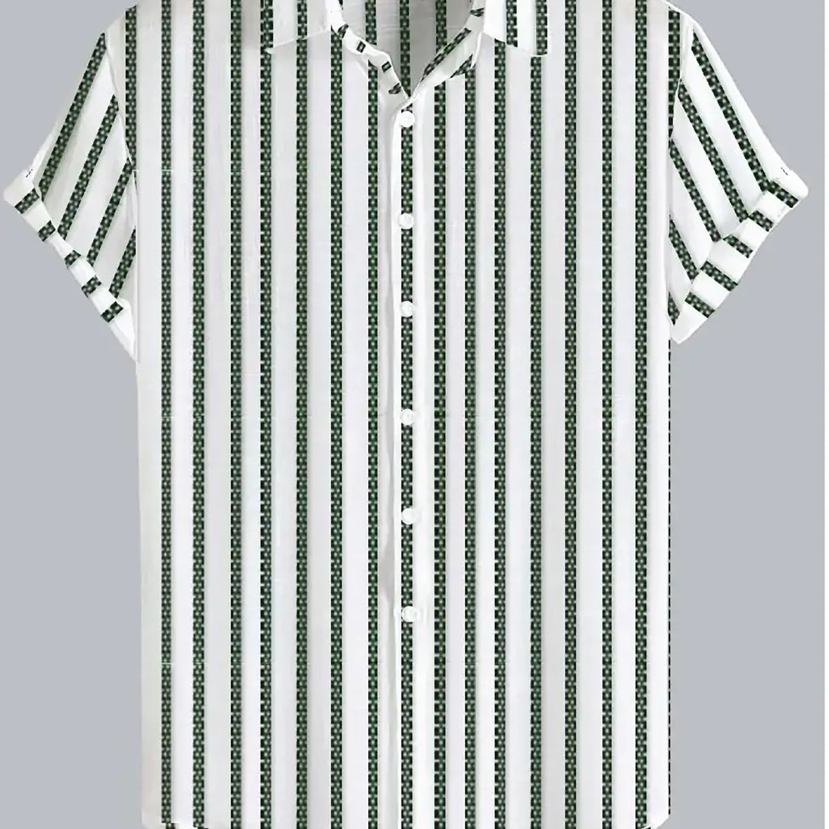 Coup – Men’s Linen Regular Fit Striped Shirt with Short Sleeves