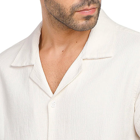 Coup – Offwhite Linen Textured Men’s Shirt