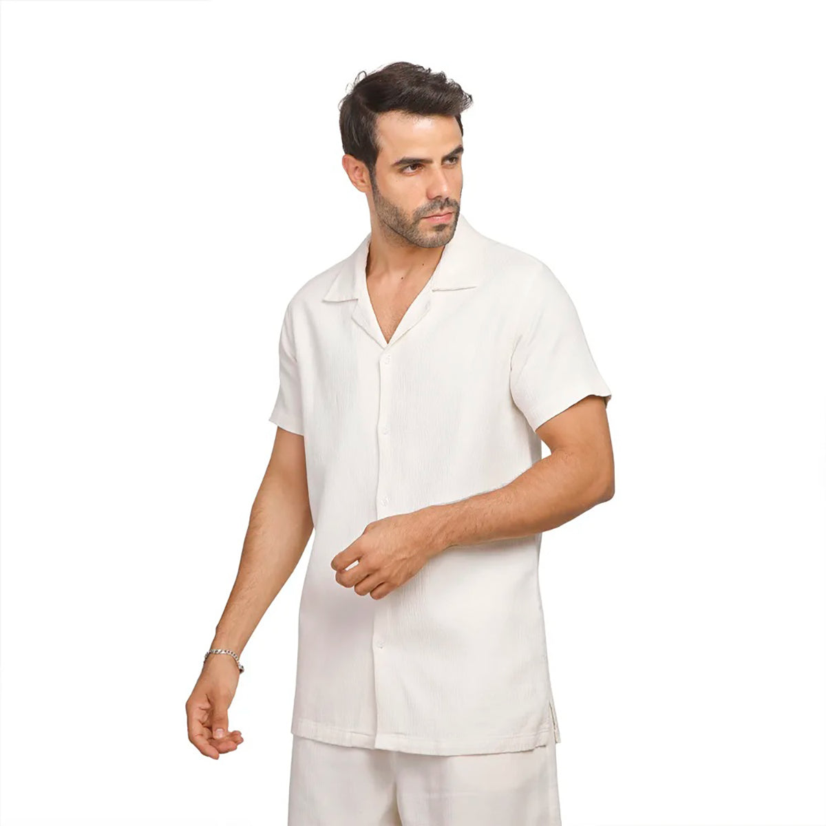 Coup – Offwhite Linen Textured Men’s Shirt
