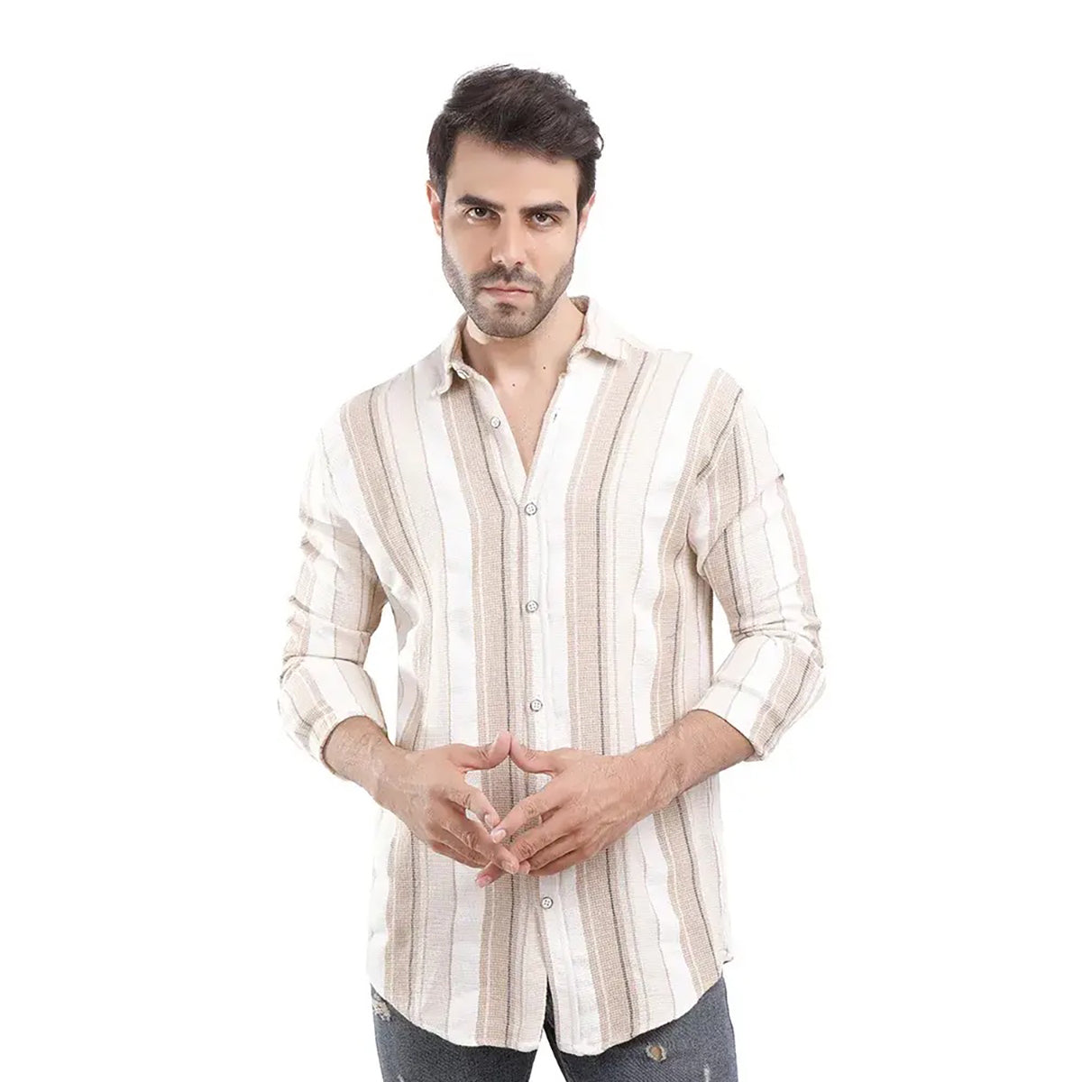 Coup – Vertical Stripe Button Down Shirt