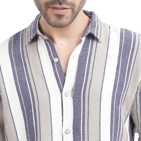 Coup – Vertical Stripe Button Down Shirt